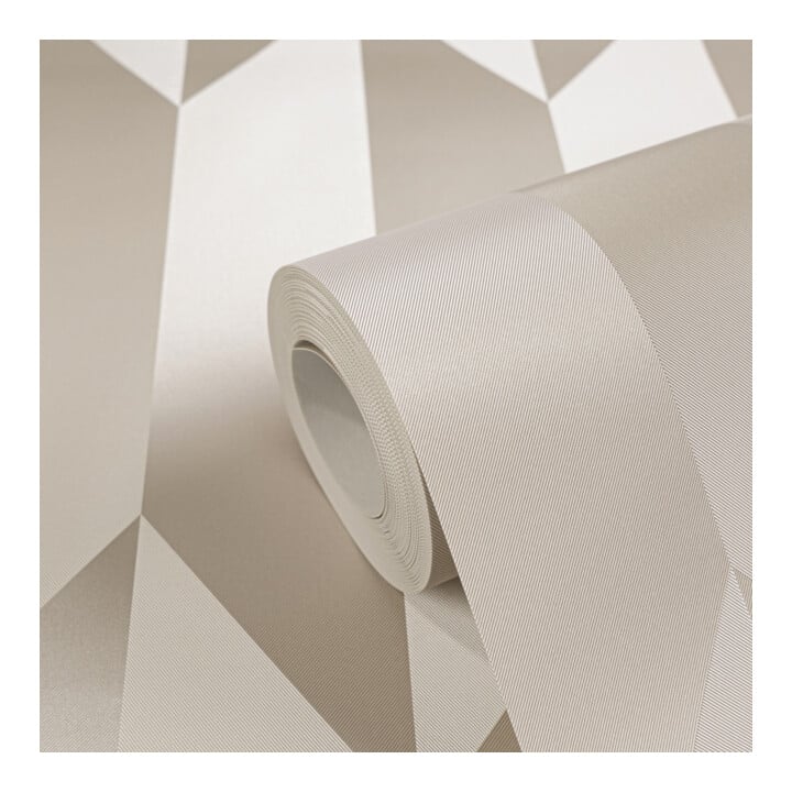 A.S. Création Vliestapete Cosmo Living 10,05 x 0,53 m Rauten Beige Metallic glatt