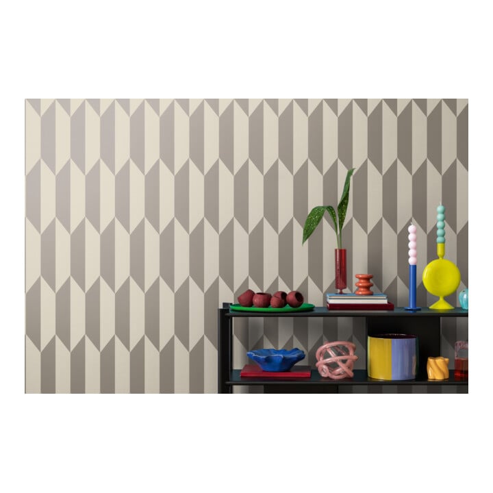 A.S. Création Vliestapete Cosmo Living 10,05 x 0,53 m Rauten Creme Metallic glatt