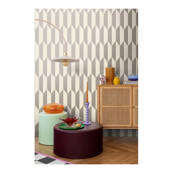 A.S. Création Vliestapete Cosmo Living 10,05 x 0,53 m Rauten Creme Metallic glatt