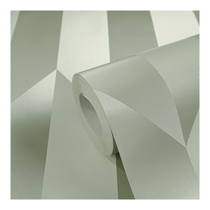 A.S. Création Vliestapete Cosmo Living 10,05 x 0,53 m Rauten Grün Metallic glatt