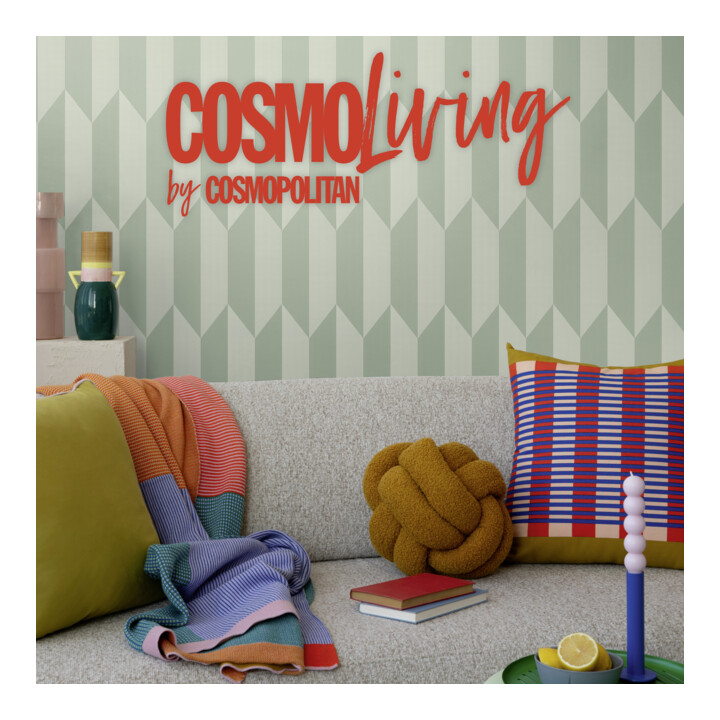 A.S. Création Vliestapete Cosmo Living 10,05 x 0,53 m Rauten Grün Metallic glatt