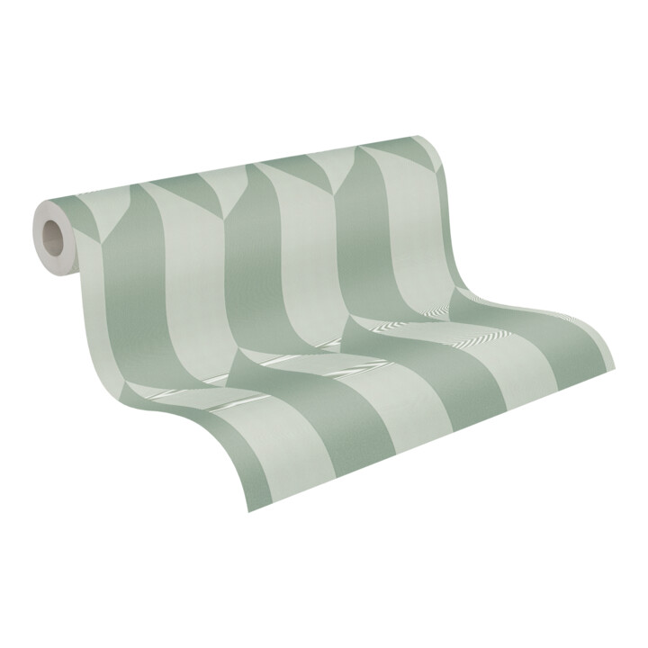 A.S. Création Vliestapete Cosmo Living 10,05 x 0,53 m Rauten Grün Metallic glatt