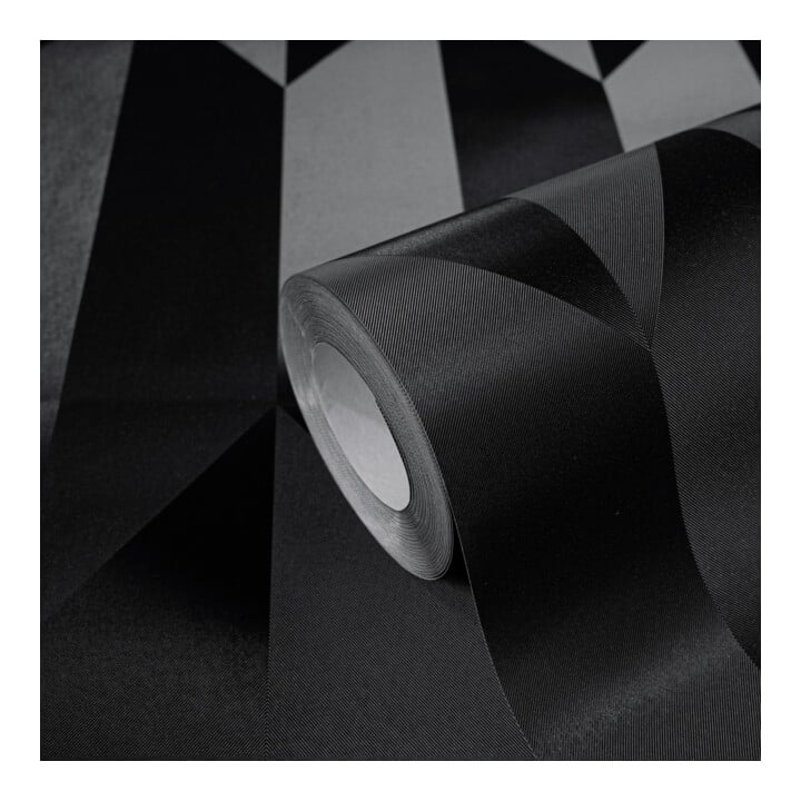 A.S. Création Vliestapete Cosmo Living 10,05 x 0,53 m Rauten Schwarz Metallic glatt