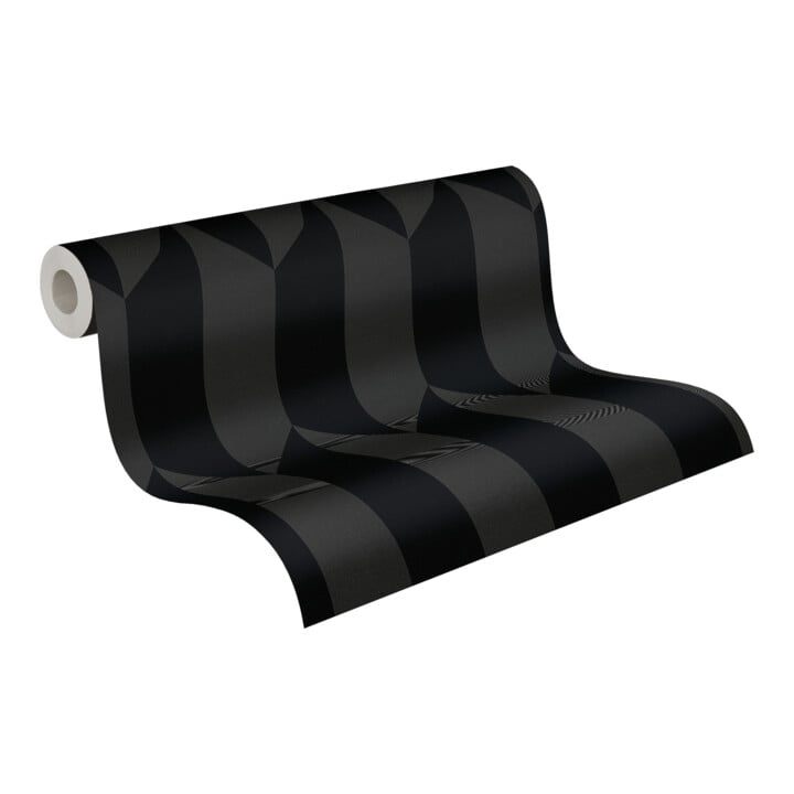 A.S. Création Vliestapete Cosmo Living 10,05 x 0,53 m Rauten Schwarz Metallic glatt