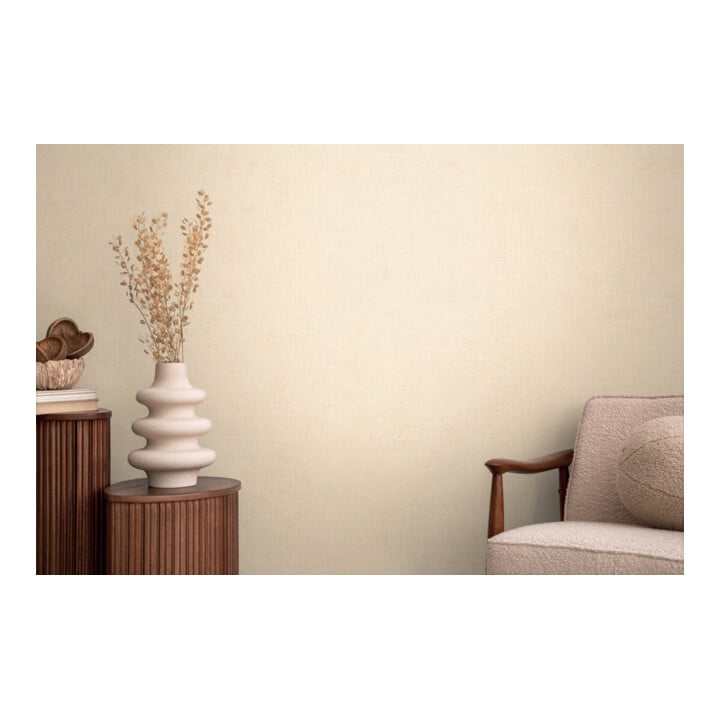 A.S. Création Vliestapete Cosmo Living 10,05 x 0,53 m Uni Beige Gelb strukturiert