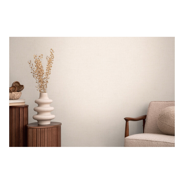 A.S. Création Vliestapete Cosmo Living 10,05 x 0,53 m Uni Beige Weiß glänzend strukturiert