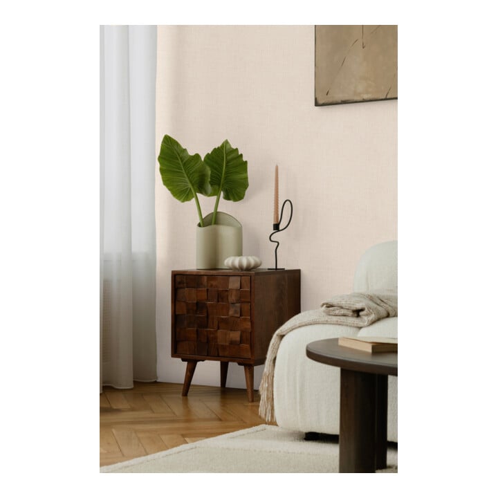 A.S. Création Vliestapete Cosmo Living 10,05 x 0,53 m Uni Beige Weiß mit Struktur