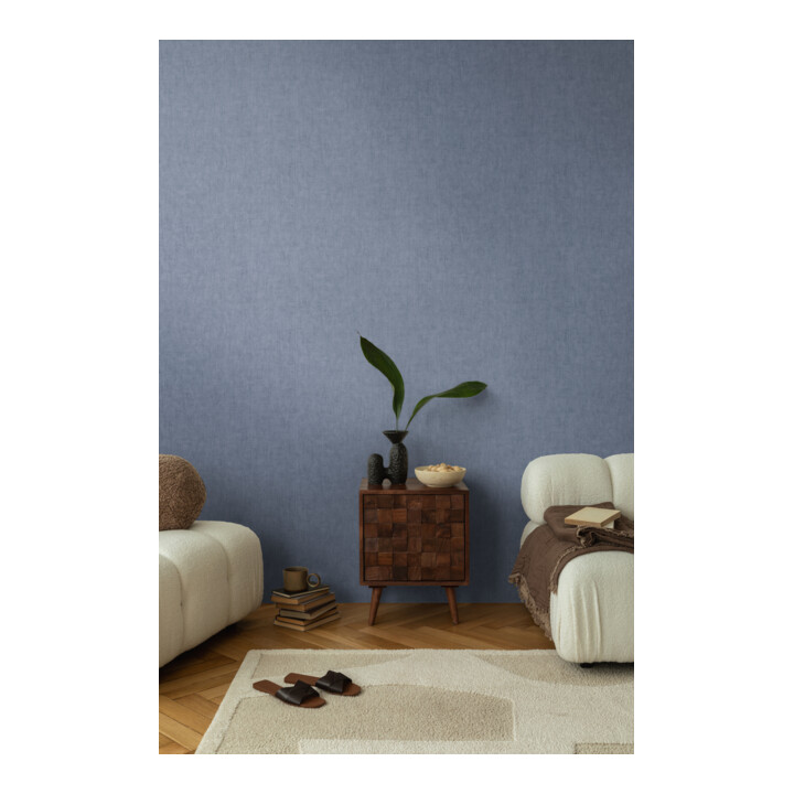 A.S. Création Vliestapete Cosmo Living 10,05 x 0,53 m Uni Blau Struktur