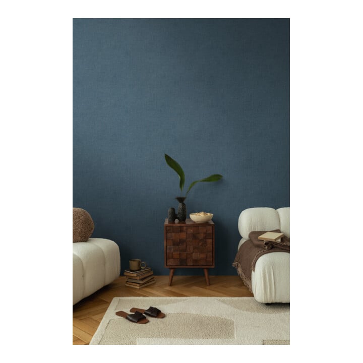 A.S. Création Vliestapete Cosmo Living 10,05 x 0,53 m Uni Blau teils glänzend strukturiert