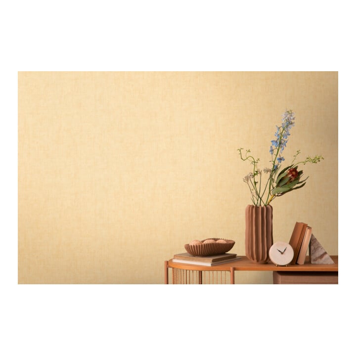 A.S. Création Vliestapete Cosmo Living 10,05 x 0,53 m Uni Gelb Beige Struktur