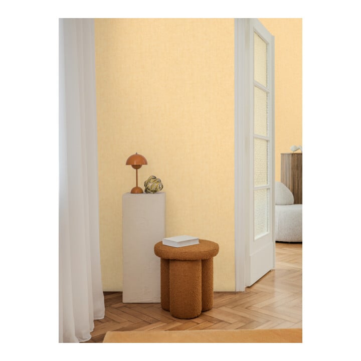 A.S. Création Vliestapete Cosmo Living 10,05 x 0,53 m Uni Gelb Beige Struktur