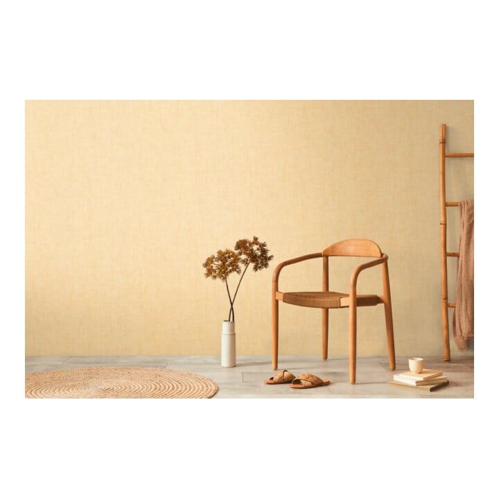 A.S. Création Vliestapete Cosmo Living 10,05 x 0,53 m Uni Gelb Beige Struktur