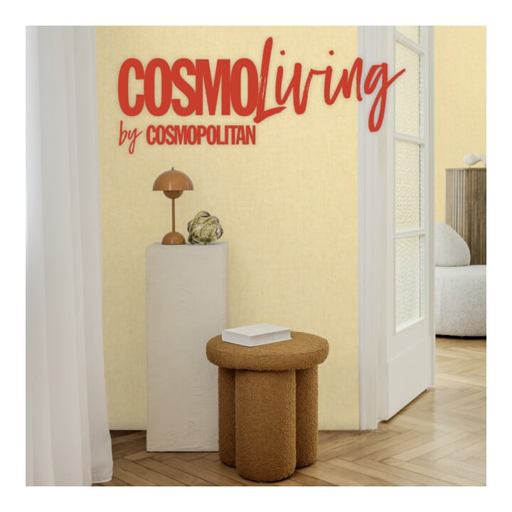 A.S. Création Vliestapete Cosmo Living 10,05 x 0,53 m Uni Gelb Beige Struktur