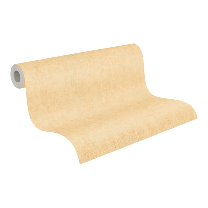 A.S. Création Vliestapete Cosmo Living 10,05 x 0,53 m Uni Gelb Beige Struktur
