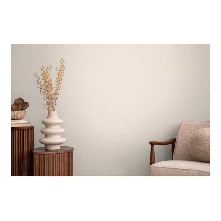 A.S. Création Vliestapete Cosmo Living 10,05 x 0,53 m Uni Grau Creme glänzend mit Struktur