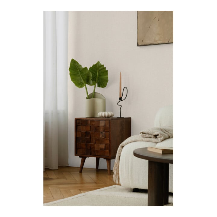 A.S. Création Vliestapete Cosmo Living 10,05 x 0,53 m Uni Grau Creme glänzend mit Struktur