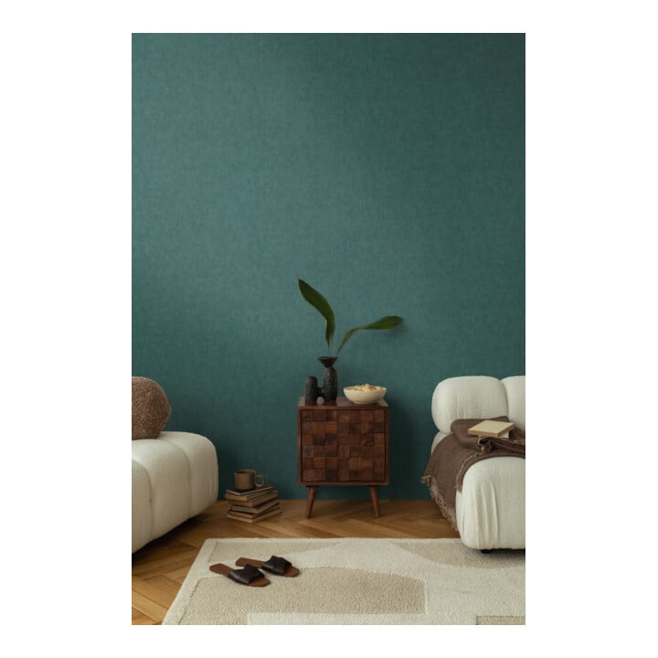 A.S. Création Vliestapete Cosmo Living 10,05 x 0,53 m Uni Grün Blau Struktur
