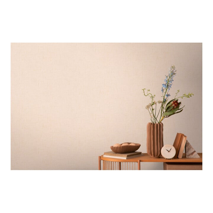A.S. Création Vliestapete Cosmo Living 10,05 x 0,53 m Uni Rosa Beige glänzend strukturiert