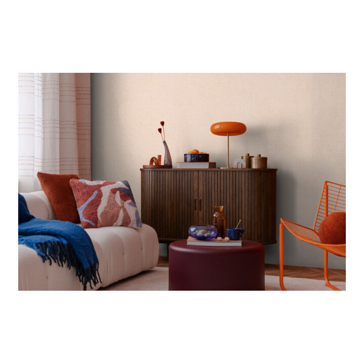 A.S. Création Vliestapete Cosmo Living 10,05 x 0,53 m Uni Rosa Beige glänzend strukturiert