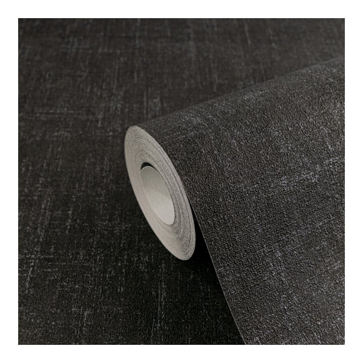 A.S. Création Vliestapete Cosmo Living 10,05 x 0,53 m Uni Schwarz Grau Struktur 791105