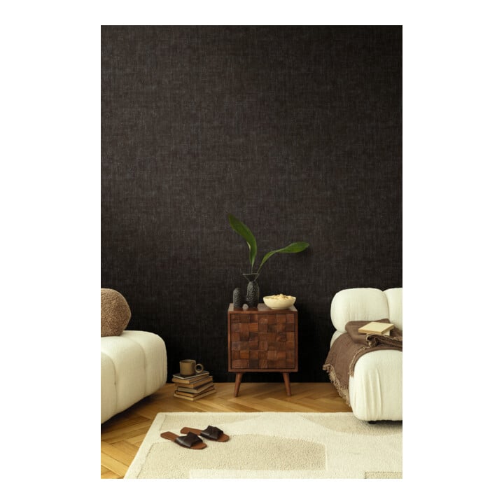A.S. Création Vliestapete Cosmo Living 10,05 x 0,53 m Uni Schwarz Grau Struktur 791105