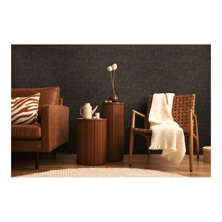 A.S. Création Vliestapete Cosmo Living 10,05 x 0,53 m Uni Schwarz Grau Struktur 791105