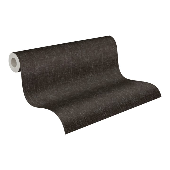 A.S. Création Vliestapete Cosmo Living 10,05 x 0,53 m Uni Schwarz Grau Struktur 791105