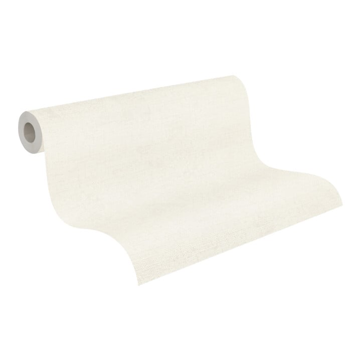 A.S. Création Vliestapete Cosmo Living 10,05 x 0,53 m Uni Weiß Beige glänzend strukturiert