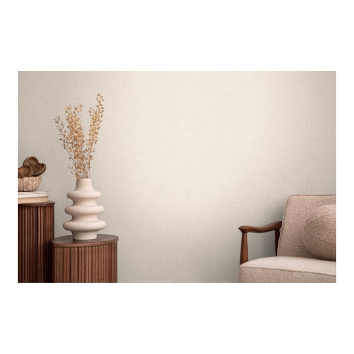 A.S. Création Vliestapete Cosmo Living 10,05 x 0,53 m Uni Weiß Beige glänzend strukturiert