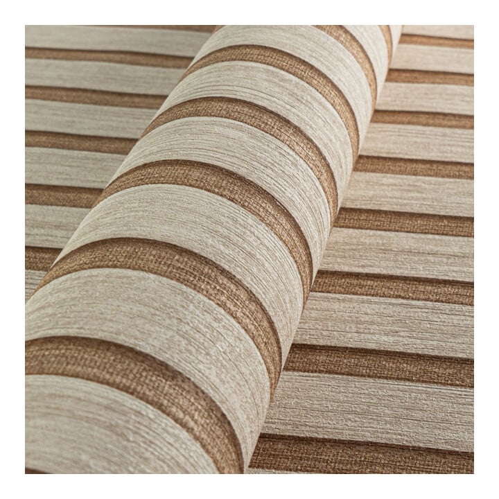 A.S. Création Vliestapete Holzpaneel 10,05 x 0,53 m Metallic Effekt Beige Bronze mit Struktur