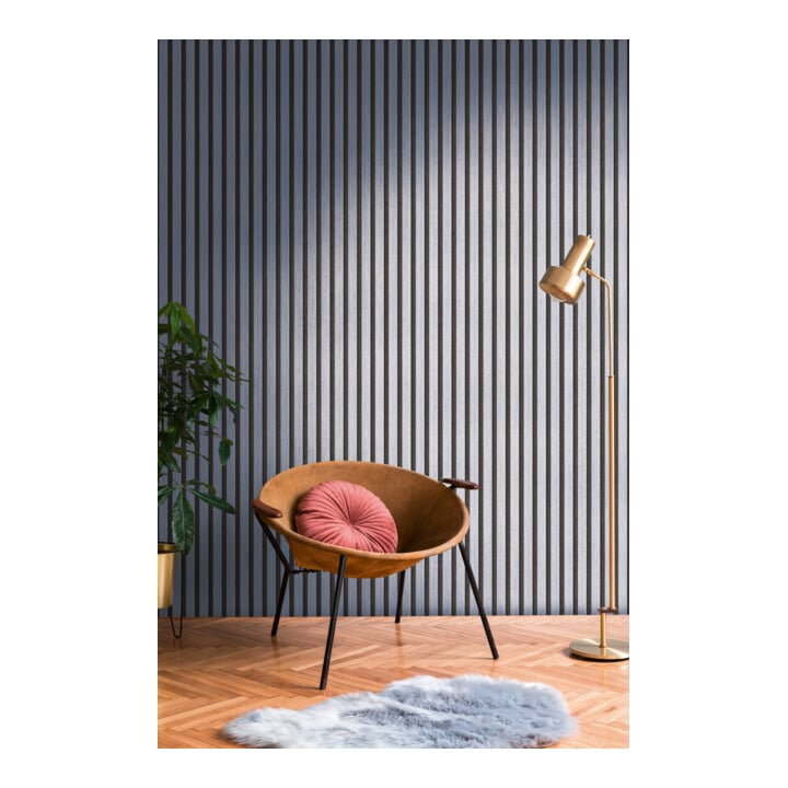 A.S. Création Vliestapete Holzpaneel 10,05 x 0,53 m Metallic Effekt Blau Schwarz mit Struktur