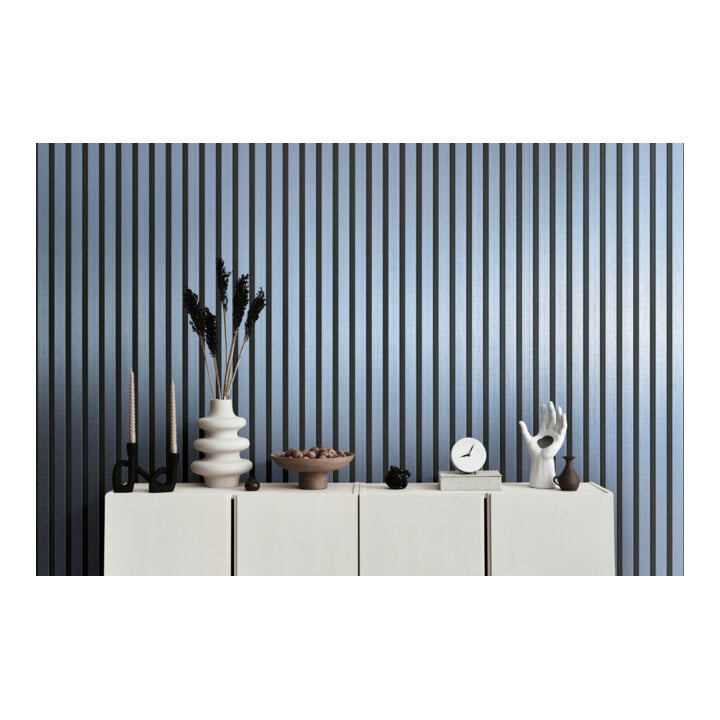 A.S. Création Vliestapete Holzpaneel 10,05 x 0,53 m Metallic Effekt Blau Schwarz mit Struktur