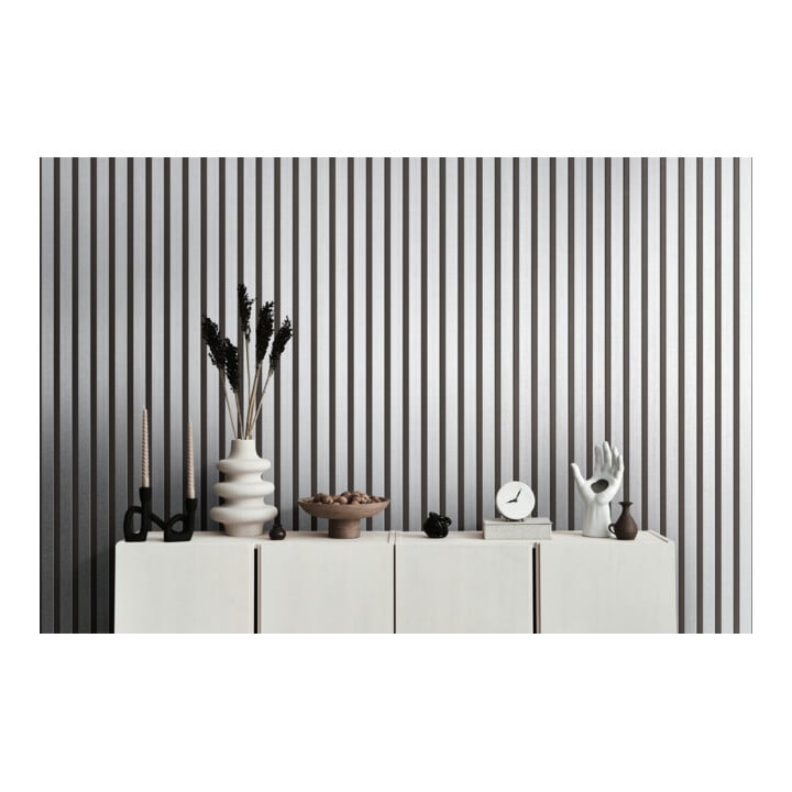 A.S. Création Vliestapete Holzpaneel 10,05 x 0,53 m Metallic Effekt Silber Schwarz mit Struktur