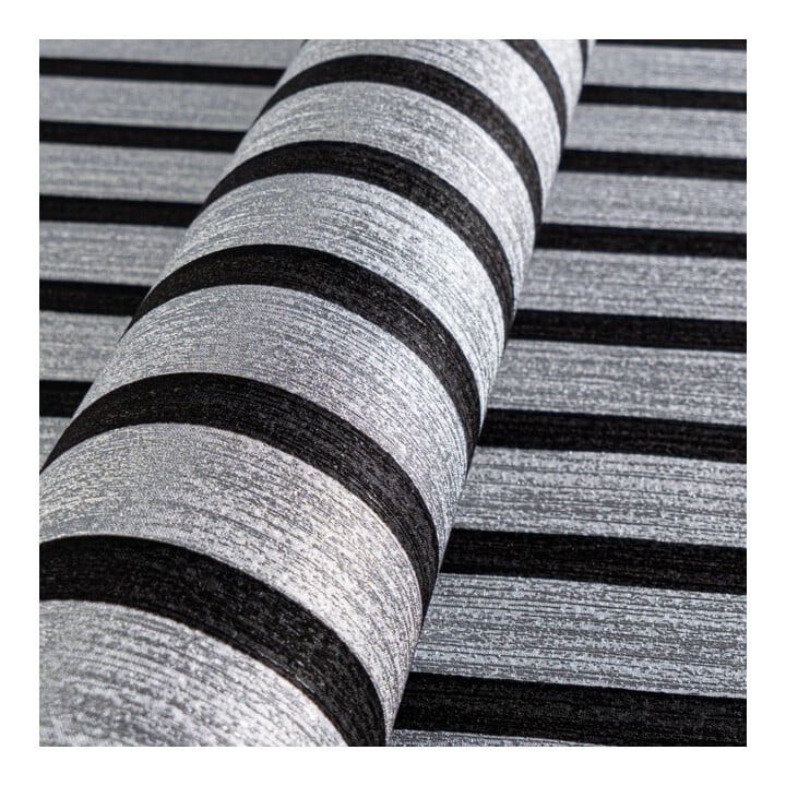 A.S. Création Vliestapete Holzpaneel 10,05 x 0,53 m Metallic Effekt Silber Schwarz mit Struktur