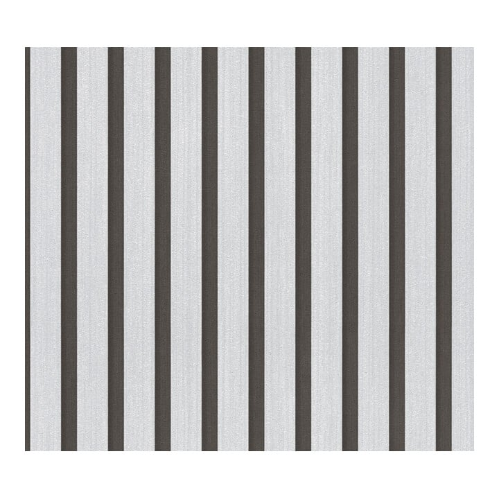 A.S. Création Vliestapete Holzpaneel 10,05 x 0,53 m Metallic Effekt Silber Schwarz mit Struktur