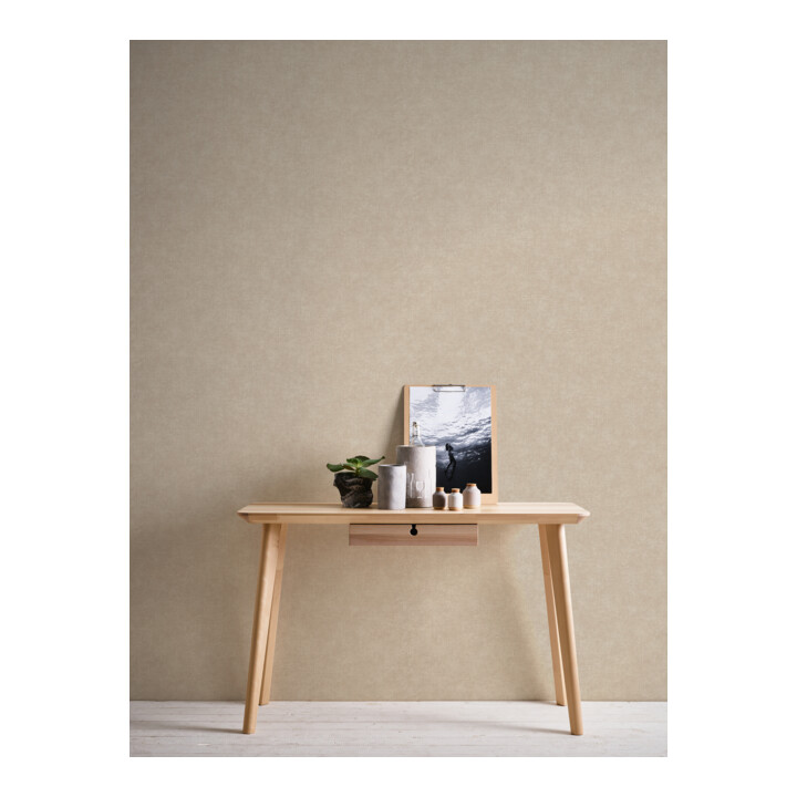 A.S. Création Vliestapete Kaleidoscope 10,05 x 0,53 m Uni Braun Beige leicht strukturiert