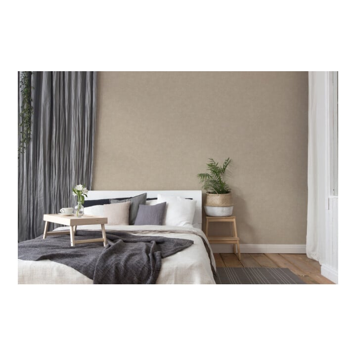 A.S. Création Vliestapete Kaleidoscope 10,05 x 0,53 m Uni Braun Beige leicht strukturiert