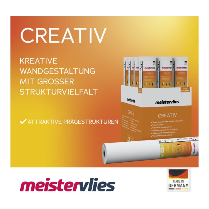 A.S. Création Vliestapete Meistervlies Creativ 10,05 x 0,53 m Raufaser Struktur überstreichbar