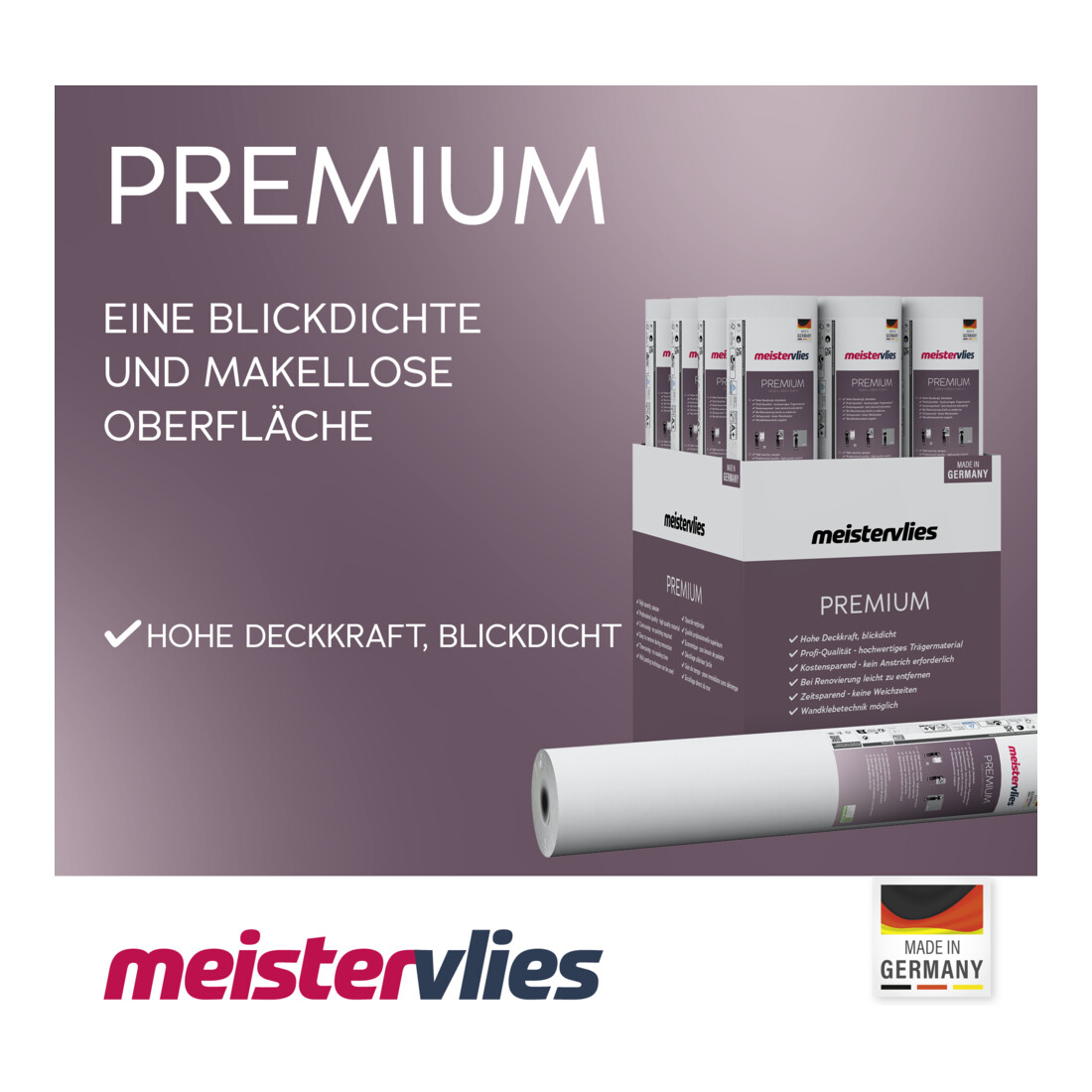 A.S. Création Vliestapete Meistervlies PremiumStruktur überstreichbar