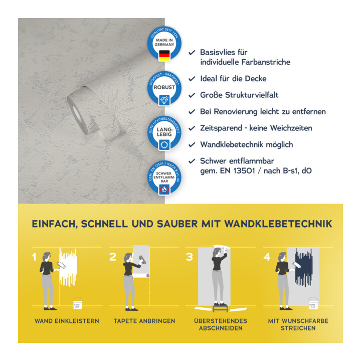 A.S. Création Vliestapete Meistervlies Pro 25 x 1,06 m Schaumstruktur überstreichbar
