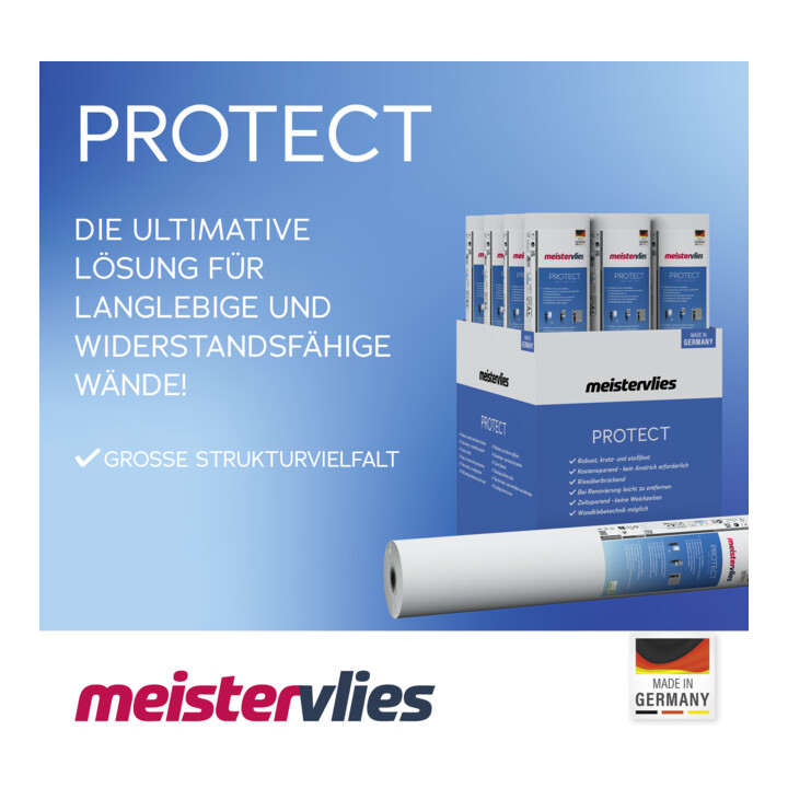 A.S. Création Vliestapete Meistervlies Protect 25 x 1,06 m 3D Kreise Struktur überstreichbar