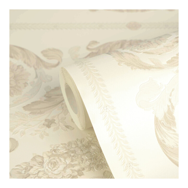A.S. Création Vliestapete Versace 6 10,05 x 0,70 m Barock Beige glänzend mit Struktur
