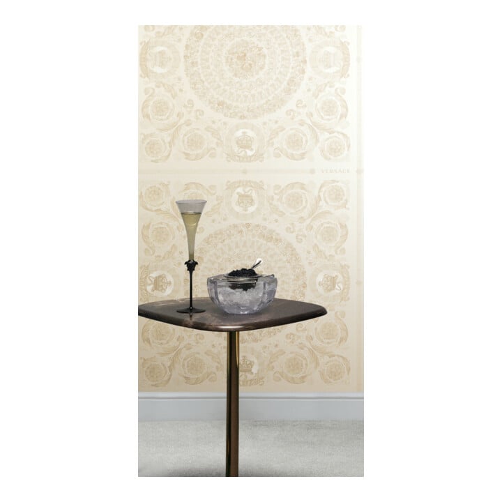 A.S. Création Vliestapete Versace 6 10,05 x 0,70 m Barock Beige glänzend mit Struktur