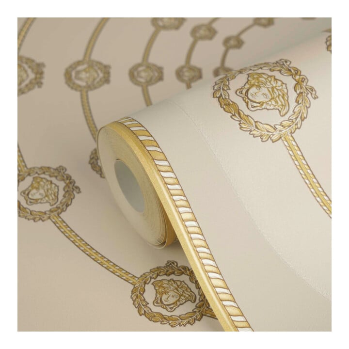 A.S. Création Vliestapete Versace 6 10,05 x 0,70 m Barock Beige Gold Metallic Struktur