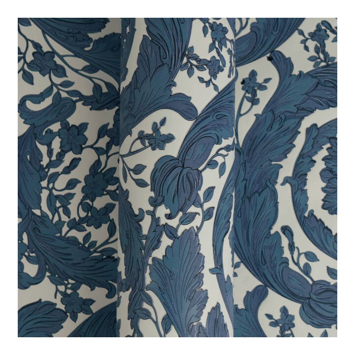 A.S. Création Vliestapete Versace 6 10,05 x 0,70 m Barock Blau Weiß Struktur