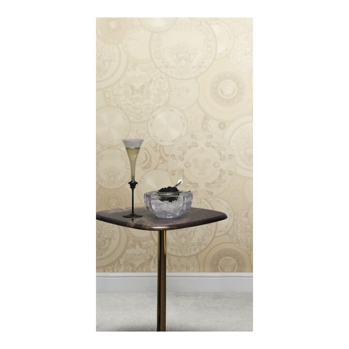 A.S. Création Vliestapete Versace 6 10,05 x 0,70 m Barock Creme Metallic leicht strukturiert