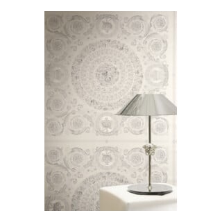 A.S. Création Vliestapete Versace 6 10,05 x 0,70 m Barock Grau glänzend mit Struktur