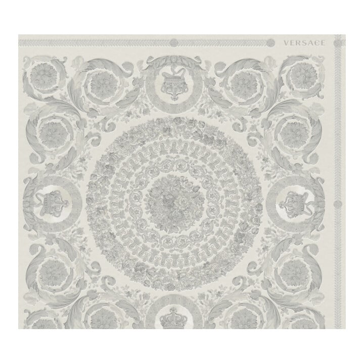 A.S. Création Vliestapete Versace 6 10,05 x 0,70 m Barock Grau glänzend mit Struktur