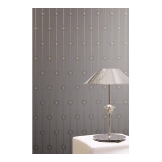 A.S. Création Vliestapete Versace 6 10,05 x 0,70 m Barock Grau Metallic mit Struktur