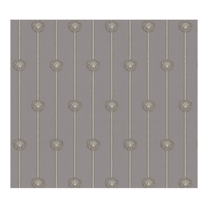 A.S. Création Vliestapete Versace 6 10,05 x 0,70 m Barock Grau Metallic mit Struktur